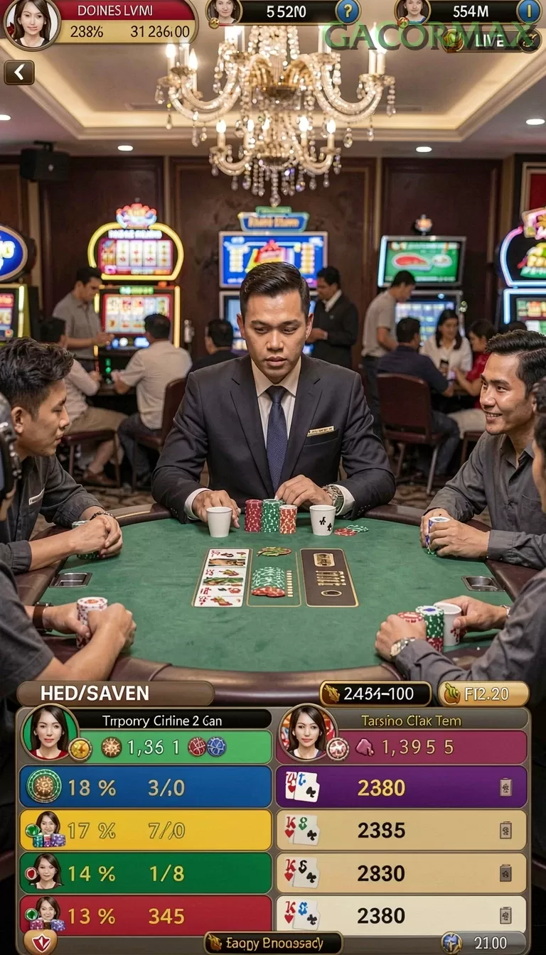 Cuplikan layar FB168 — menu navigasi